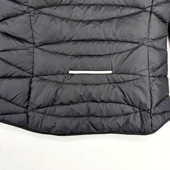 Michael Kors Womens Black Puffer Sleeve Jacket Size S Moto Track Full Zip‎ - Picture 9 of 10